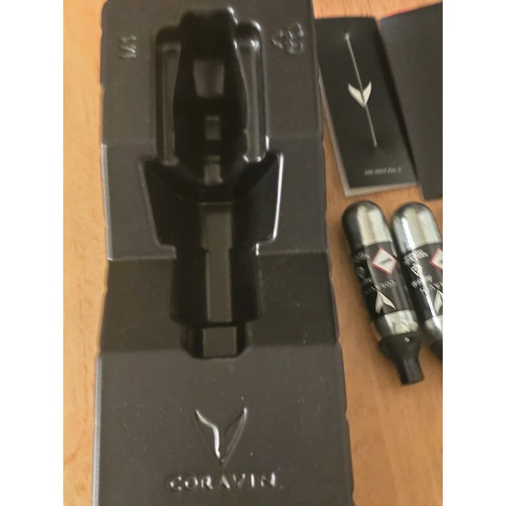 Coravin Model One Wine Preservation System White Blue + 2 Sealed Argon Capsules